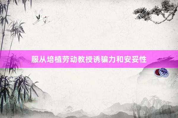 服从培植劳动教授诱骗力和安妥性