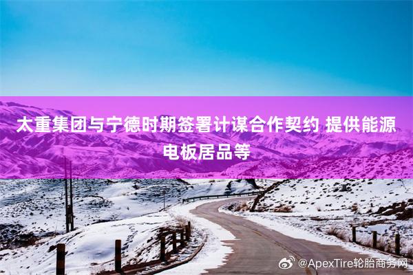 太重集团与宁德时期签署计谋合作契约 提供能源电板居品等