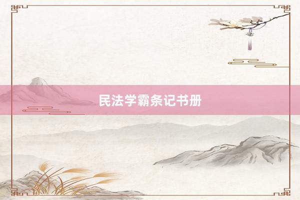 民法学霸条记书册
